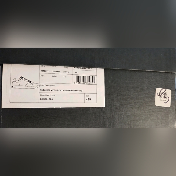 Versace Gold Medusa Logo Laminated Leather Sneakers EU 43.5 US Men's Size 10.5 - Picture 12 of 12